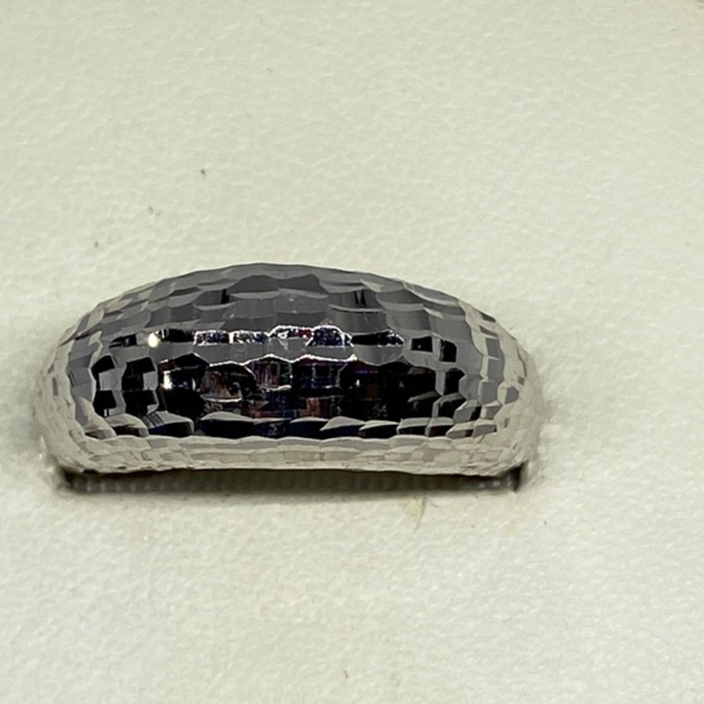 Italian 14k White Gold Dome Ring